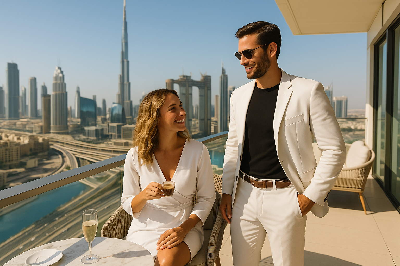 Couple enjoying luxury lifestyle in Dubai